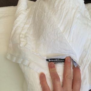Brooklinen flat sheet queen 100% linen never used